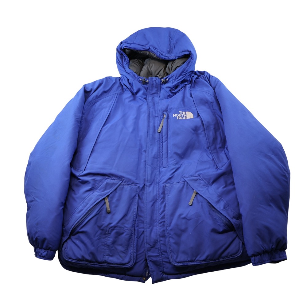 The North Face Mens XXL Puffer Jacket Blue Goose Down Insulated Parka Hooded